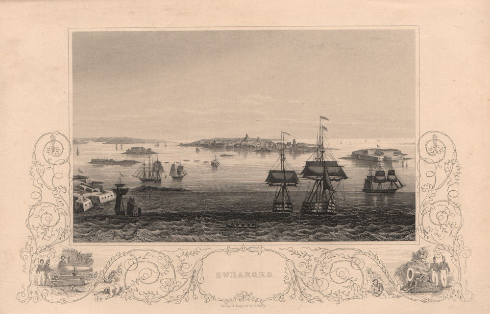 CRIMEAN WAR. Sveaborg (Suomenlinna) . Finland 1860 old antique print picture